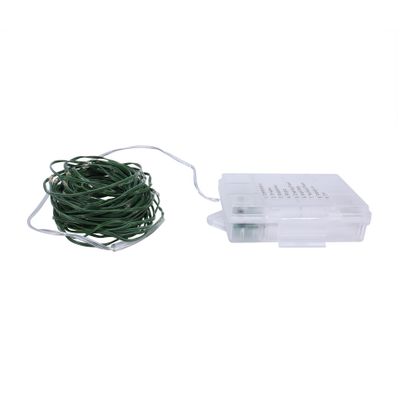 100 LED Lights on Green PVC Wire (Warm White) ( 24/96)