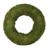 48cm Flat Moss Thick Wreath (Preserved Green) (1/4) 