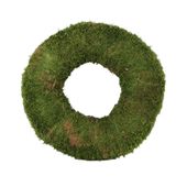 38cm Flat Moss Thick Wreath (Preserved Green) (1/6) 