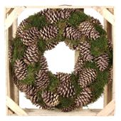 48cm Maritima Gold/Pink Tip Wreath (1/4)