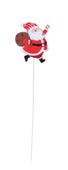 Santa with sack on wooden pick 20cm pk10