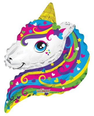 Unicorn Head Airfill Balloon (12 Inch)