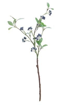 Lingonberry Spray w/9 Cluster Berries Navy (63cm)