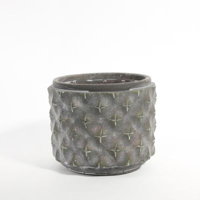 Graphic Cylinder Planter 15x15x12.5cm (1/12)