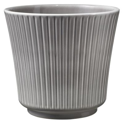 Delphi Ceramic Pot Warm-Grey High-Gloss (W16 x H16cm)