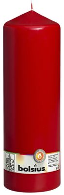 Bolsius Pillar candle Red, single in cello (300 mm x 98 mm)