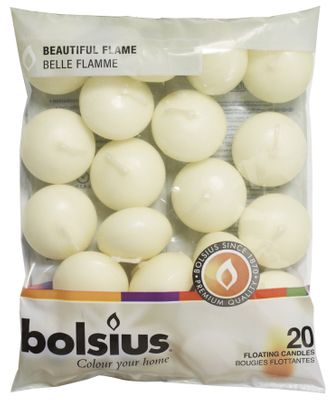 Floating candles Ivory - bag 20