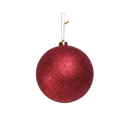 Burgundy Glitter Shatterproof Bauble (x1) (15cm)