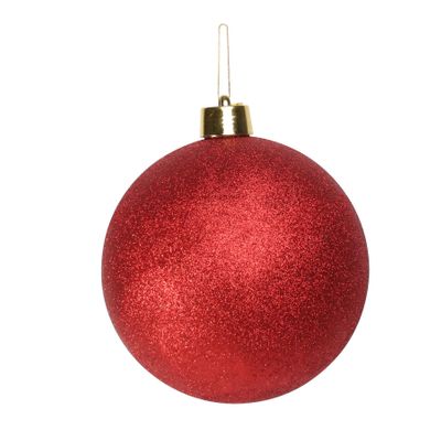 Red Glitter Shatterproof Bauble (x1) (25cm)