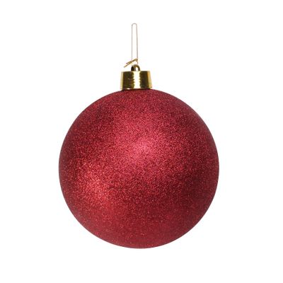 Burgundy Glitter Shatterproof Bauble (x1) (25cm)