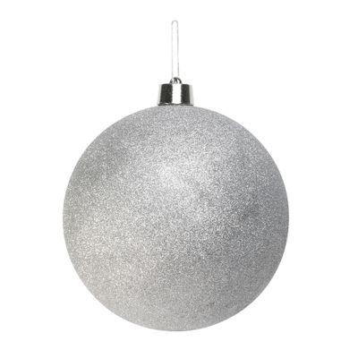 Silver Glitter Shatterproof Bauble (x1) (30cm)