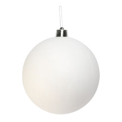 White Glitter Shatterproof Bauble (x1) (30cm)