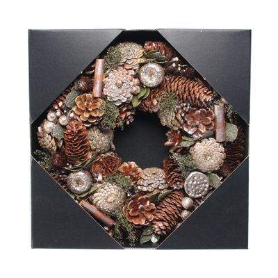 Woodland Gold Glitter Wreath (30cm)