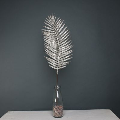 Glitter palm leaf 70cm Champagne stem 