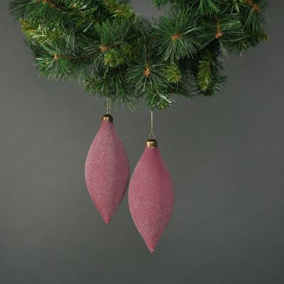 Celeste Drop Bauble Plum (S/4)