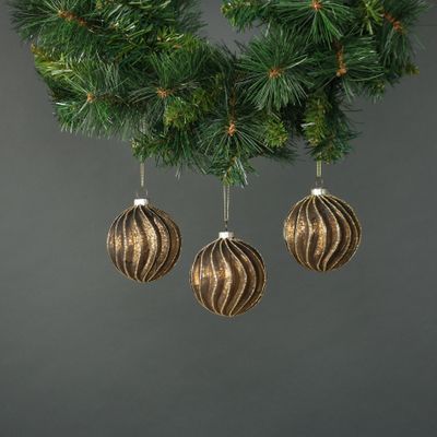 Meri 8cm Glass Bauble (S/4)