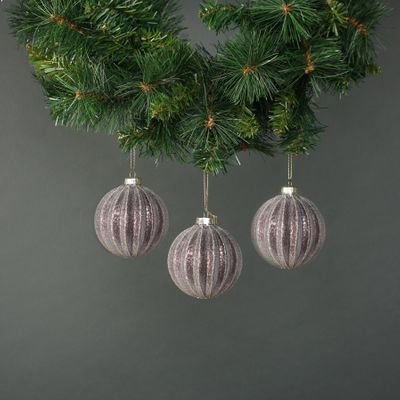 Dariyah 8cm Glass Pumpkin Bauble (S/4)