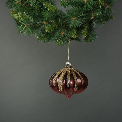 Zanna 12cm Glass Onion Bauble (1)