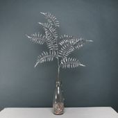 Glitter Fern spray Pewter 