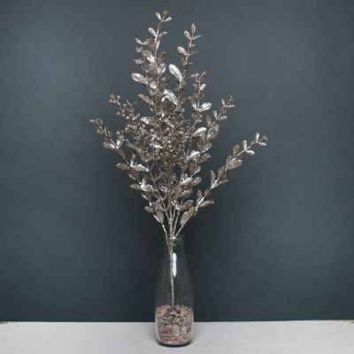 Glitter boxwood spray Champagne