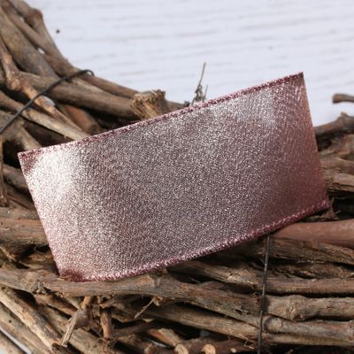 Rose gold metallic  ribbon w/e 63mm x 10yd 