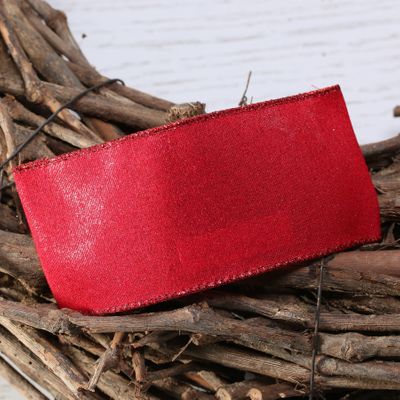 Red shiny ribbon w/e 63mm x 10yd