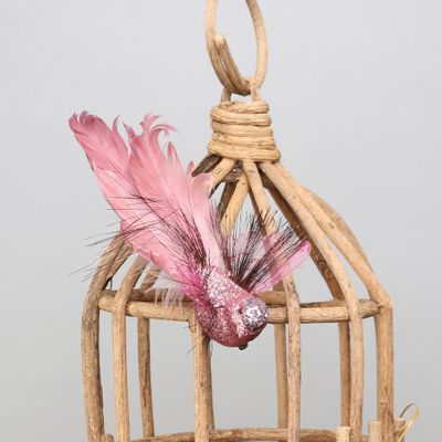 Pink Fantasy Bird w/clip