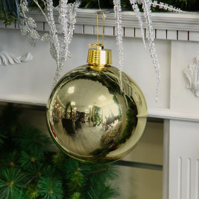 Gold Shiny Shatterproof Bauble (x1) (20cm)