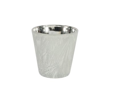 White Frosted Votive Candle Holder (S)