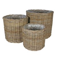 Set 3 Cylinder Baskets with Liners