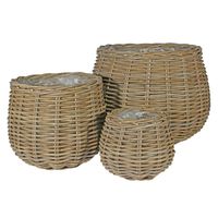 Set of 3 Onion Baskets with Liners