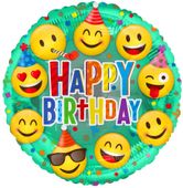 ECO Balloon - Bday Happy Faces (18 Inch)