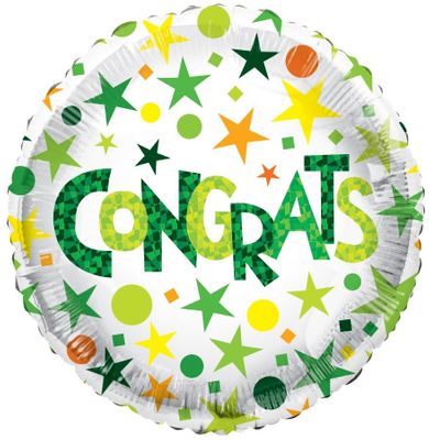 ECO Balloon - Congrats Green (18 Inch)