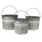 Set of 3 Havana  planters -Antique Grey