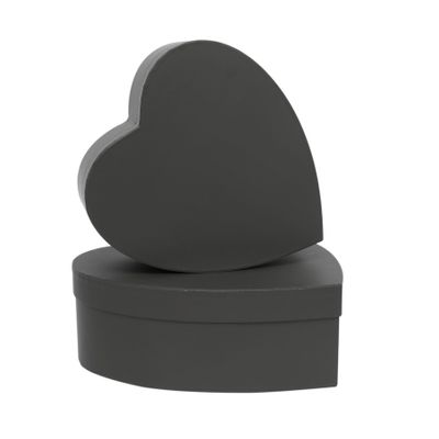 Black Heart Hat Box Set of 2