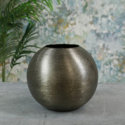 Hyde Park Brush Metal Globe Small Brushed Smoke Black