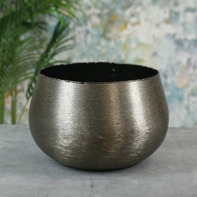 Hyde Park Brush Metal Pot Cover X Large Brushed Smoke Black