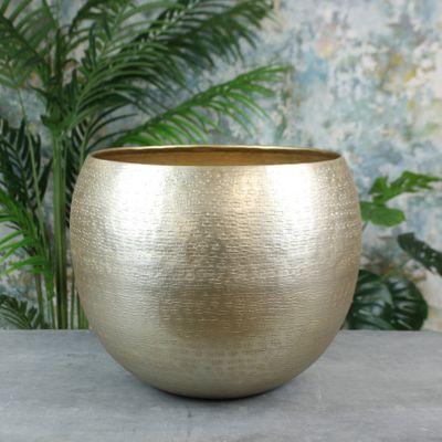 Hampstead Planter Medium Matt Champagne