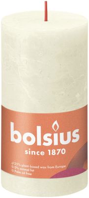 Bolsius Rustic Shine Pillar Candle 130 x 68 - Soft & Pearl