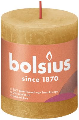 Bolsius Rustic Shine Pillar Candle 80 x 68 - Honeycomb