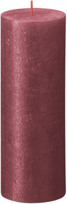 Bolsius Rustic Shimmer Metallic Candle 190 x 68 - Red