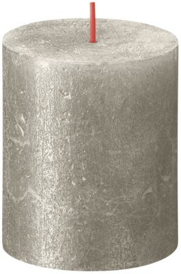 Bolsius Rustic Shimmer Metallic Candle 80 x 68 - Champagne