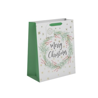 Christmas Wreath Gift Bag L