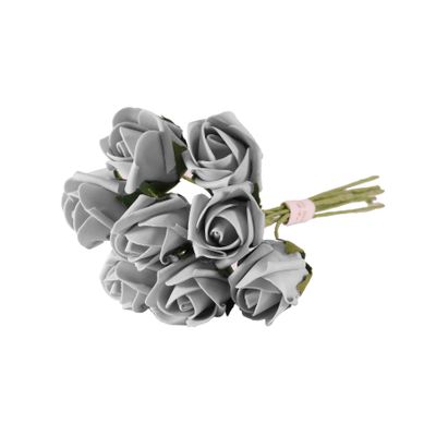 Foam Tea Rose Bud X8 Grey (12/120)