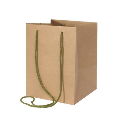 Ribbed Kraft Hand Tie Bag (19 x 25cm)