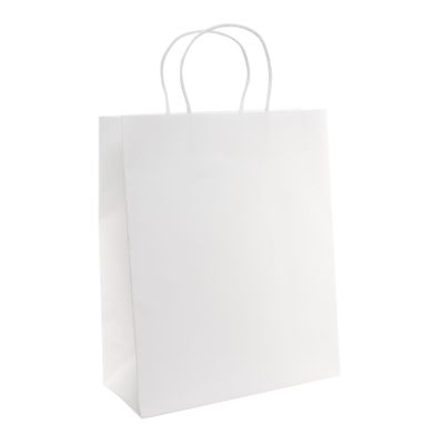 Kraft Paper Bag White (H32cm W26cm D12cm) - Pack of 10