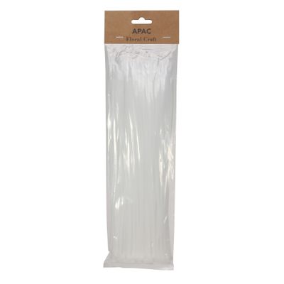 30cm White Cable Ties Pk100