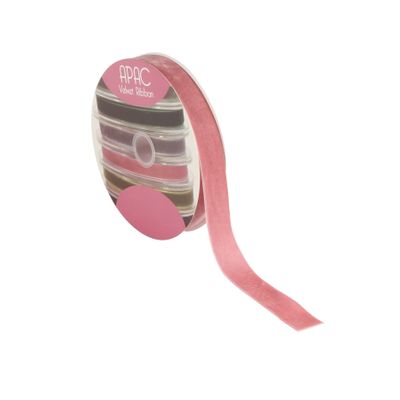 Dusky pink Velvet Ribbon 25mm x 20m 