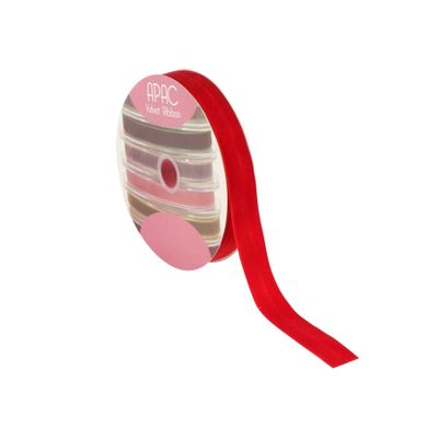 Bright Red Velvet Ribbon 25mm x 20m