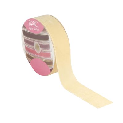 Ivory Velvet Ribbon 50mm x 20m